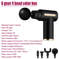 Portable Massage Gun Deep Tissue Muscle Electric Massager Pain Relief for Body Neck Back Relaxation Fitness Slimming