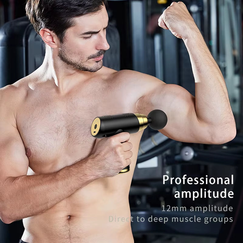Portable Massage Gun Deep Tissue Muscle Electric Massager Pain Relief for Body Neck Back Relaxation Fitness Slimming